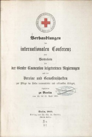 [2]: Berlin vom 22. bis 27. April 1869