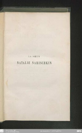 La sœur Natalie Narischkin : fille de la charité de Saint-Vincent-de-Paul