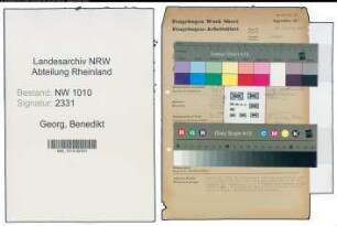 Entnazifizierung Benedikt Georg , geb. 27.07.1912 (Chemie)