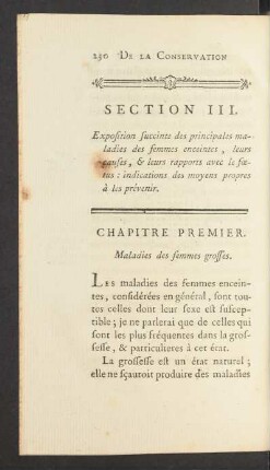 Section III. Expositions succinte des principales maladies des femmes [...]