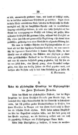 Über die psychologische Grundlage der Erziehungslehrer des Herrn Professors Beneke