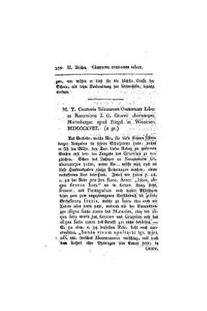 M. T. Ciceronis Selectarum Orationum Liber ex Recensione J. G. Graevii Aliorumque. Norimbergae apud Riegel et Wiessner. MDCCCXVIII