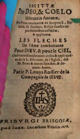 Sagittae pro Deo et Coelo Militantis Animae