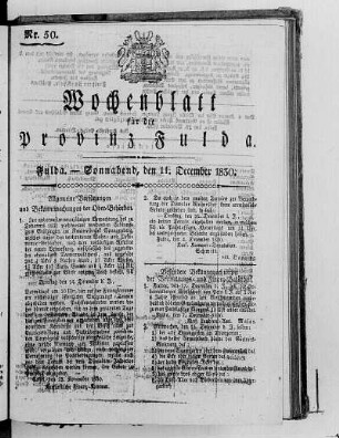 Nr. 50, Ausgabe vom 11. Dezember 1830
