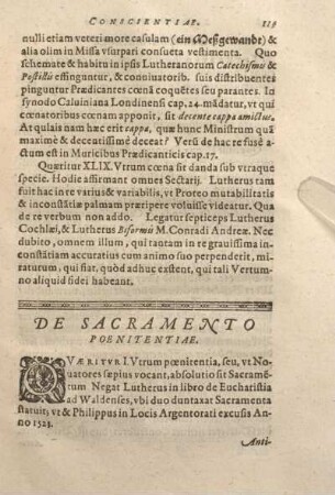 De Sacramento Poenitentiae.
