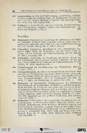 Textilien (Nr. 501-525)