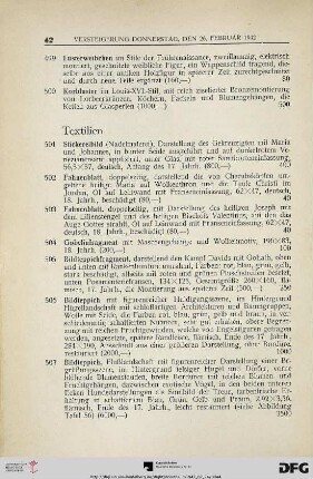 Textilien (Nr. 501-525)