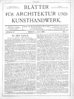 No. 1, 1. Januar 1898