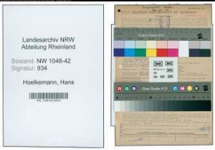 Entnazifizierung Hans Hoelkemann , geb. 21.12.1904 (Haendler)
