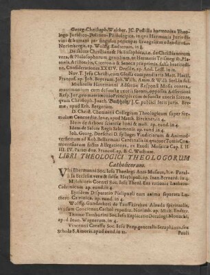 Libri Theologici Theologorum Catholicorum.
