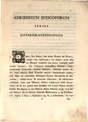 Adriensium episcoporum series historico-chronologica, monumentis illustrata
