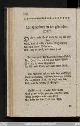 Um Ergebung in den göttlichen Willen.