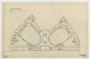 Haus des Rundfunks, Berlin-Charlottenburg Wettbewerbs-Entwurf: Grundriss 1. OG 1:200