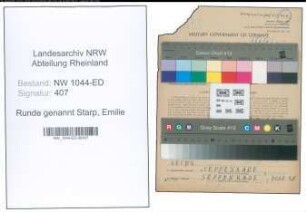 Entnazifizierung Emilie Runde genannt Starp , geb. 24.05.1902 (Lehrerin)