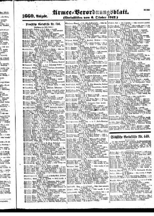 1660. Ausgabe. Samstag, 6. Oktober 1917