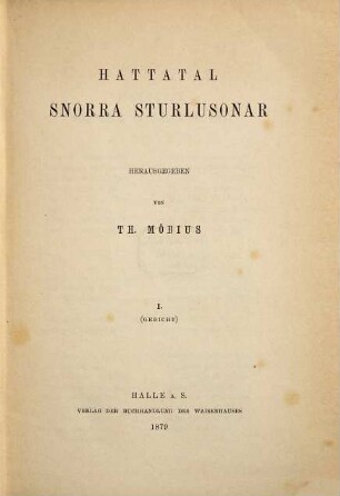 Hattatal Snorra Sturlusonar. 1, Gedicht