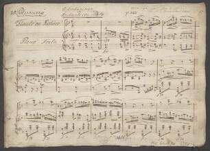 Potpourris, fl (vl), pf, op. 242, HenK 242, F-Dur - BSB Mus.Schott.Ha 3358-2 : [heading, p. 1 left] 25. Potpourrÿ
