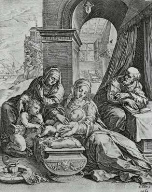 Die Heilige Familie, die heilige Anna und Johannes der Täufer