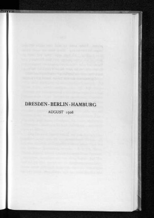 Dresden-Berlin-Hamburg August 1908
