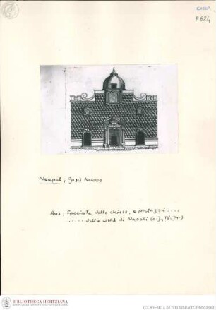 Facciate delle chiese, e palazzi più cospicui, e delle principali vedute della città di Napoli, Facciata della Chiesa del Gesù Nuovo