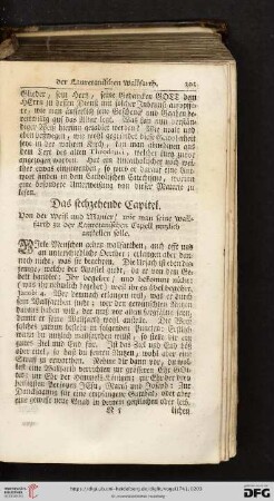 Das sechzehende Capitel