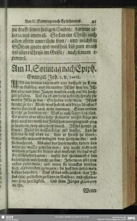 Am II. Sonntag nach Epiph. Evangel. Joh. 2. v. 1-11.