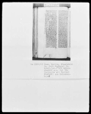 Ambrosius, Commentarii in epistulas Pauli und anderes — Initiale P (aulus), Folio 78 verso