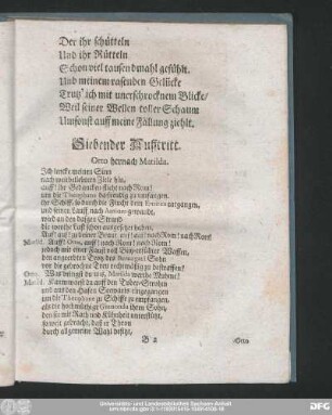Siebender Aufftritt.