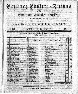 No. 36, 27. Dezember 1831