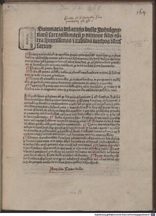 Summaria declaratio bullae indulgentiarum contra Turcos concessarum : mit der Ablaßbulle ‘Domini et salvatoris’, Rom 11. 12. 1488, von Papst Innocentius VIII.