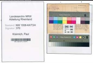 Entnazifizierung Paul Krannich , geb. 00.00.0000 (Zollbeamter)