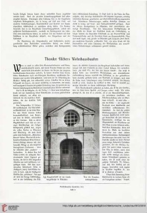 29: Theodor Fischers Wohnhausbauten