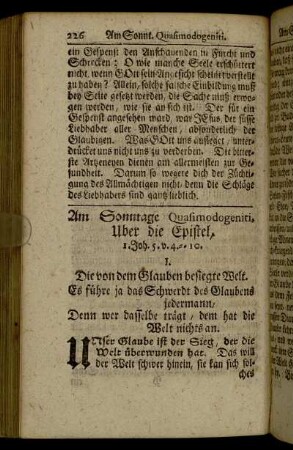 Am Sonntage Quasimodogeniti – Am Sonntage Exaudi
