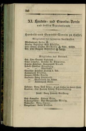 Handels- und Gewerbe-Verein und dessen Deputationen