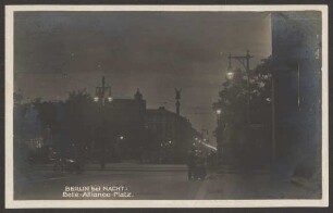 Ansichtskarte "Berlin bei Nacht", Belle-Alliance Platz