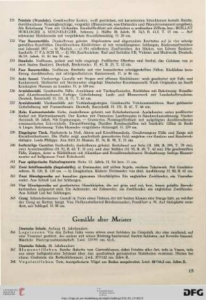 Gemälde alter Meister (Nr. 246-263)