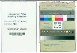 Entnazifizierung Eduard Steinberger , geb. 05.01.1899 (Elektromeister)