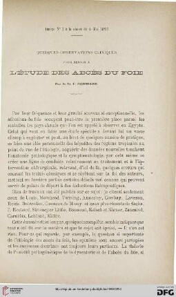 3.Ser. 4.1893: Quelques observations cliniques pour servir à l'étude des abcès du foie