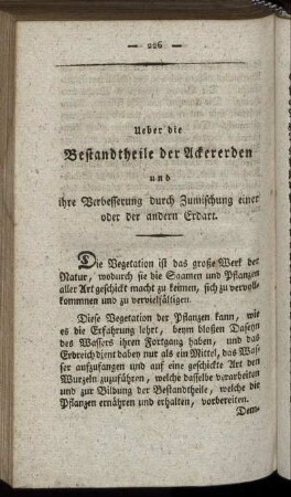 Ueber die Bestandtheile der Ackererden, ...