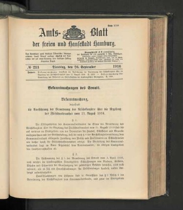No. 233, 26. September 1916