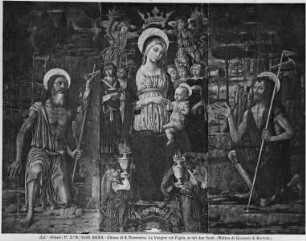 Thronende Maria mit Kind, Hieronymus und Johannes dem Täufer
