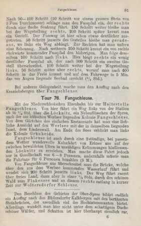 Tour 76. Fangschleuse
