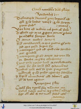[2r – 15v] Auctoritates philosophorum antiquorum.