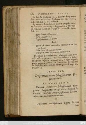 Caput XVI. De proprietatibus syllogismorum Figurae secundae.