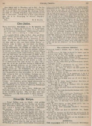 301-303 Literarische Notizen