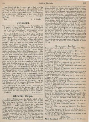 301-303 Literarische Notizen