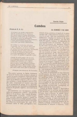 Camões - [Continuación] : El hombre y su obra - (Versión de R. U. U.)
