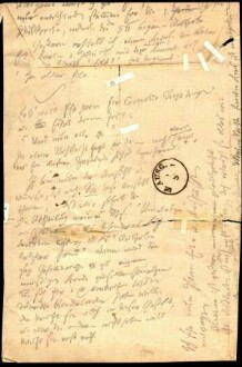 Brief an seinen Verleger, Entwurf.