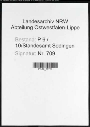 Sterberegister Standesamt Herne-Sodingen (III)