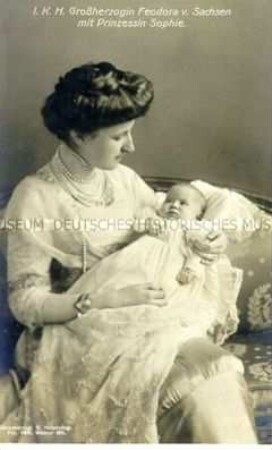 Carola Feodora von Sachsen mit Prinzessin Sophie